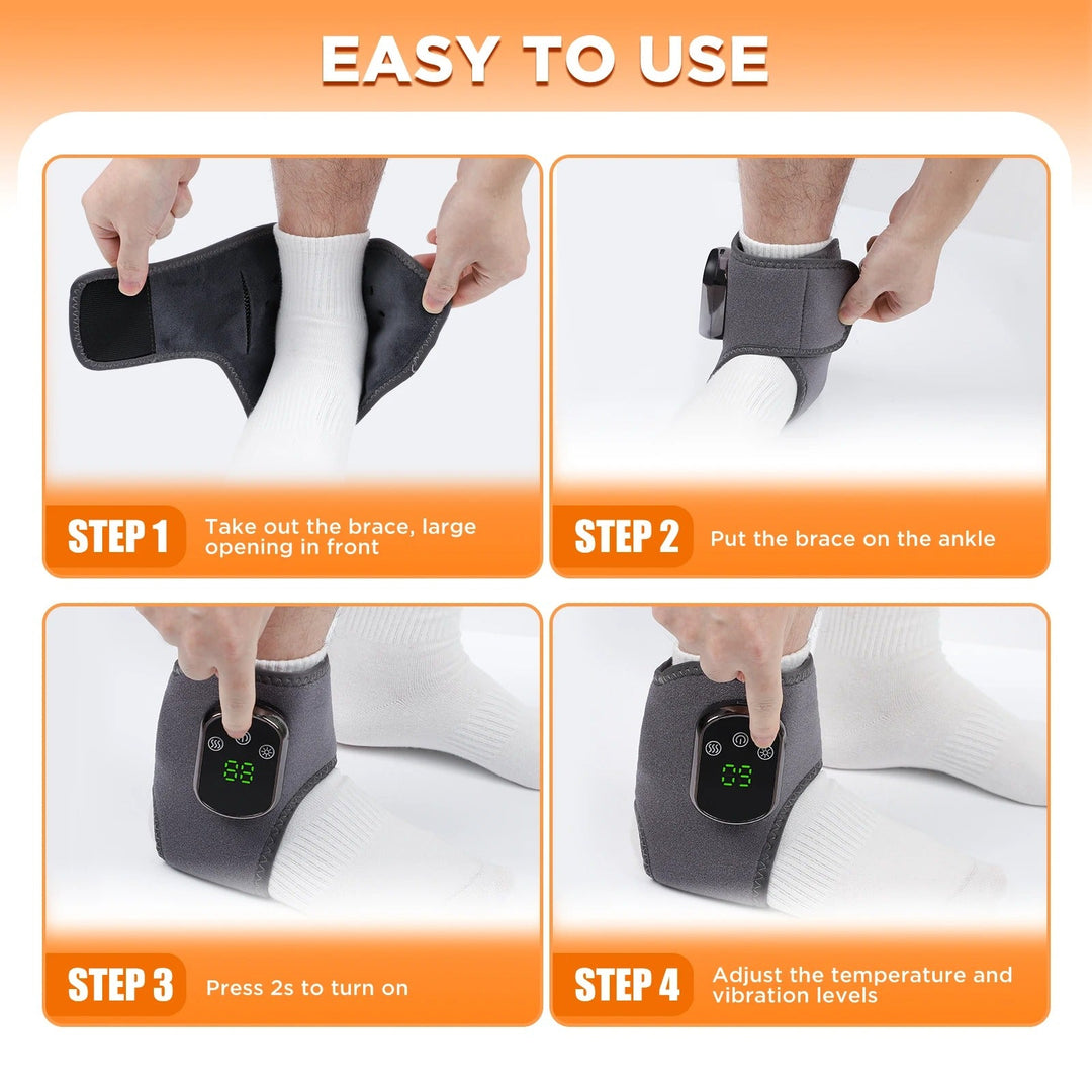 Foot Massager | Heated Vibrating Ankle Wrap