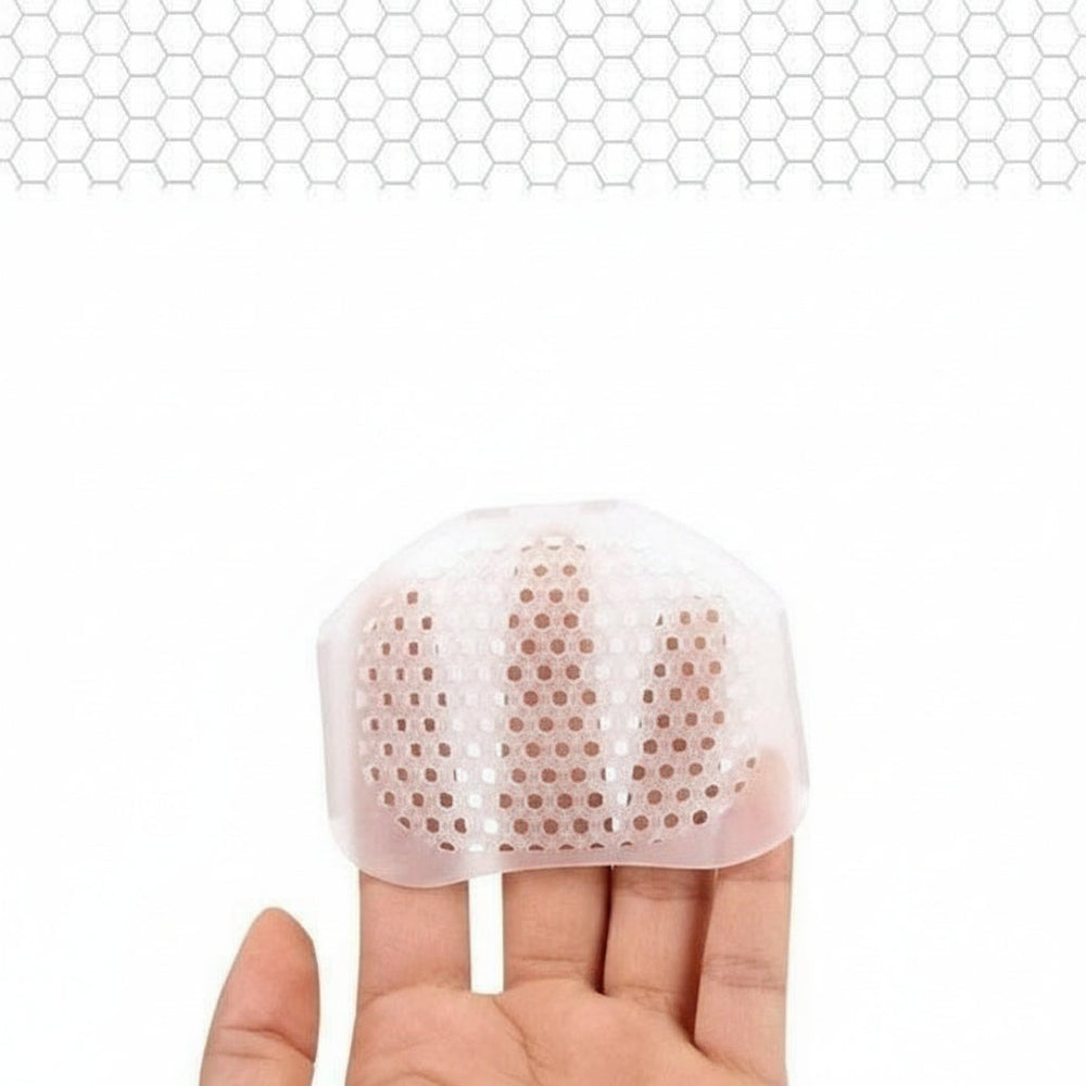 Forefoot Gel Cushion Pads, Pair | Breathable Silicone, Washable & Reusable | Ball of Foot Cushioning Support for Shoes