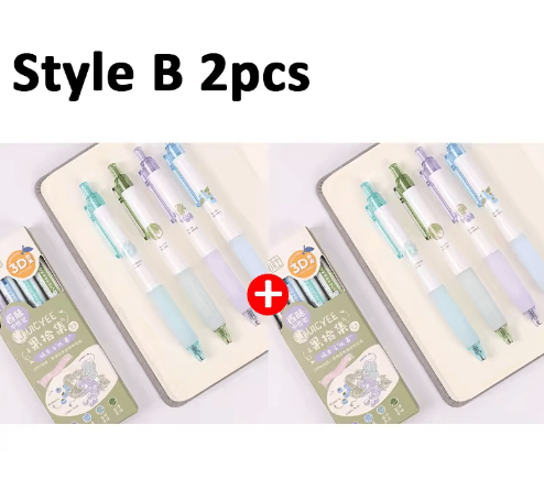 Fruit Scented Gel Pens 0.5mm Tip | 3D Fruit Design Gel Set | Smooth Writing for School, Journaling and Scrapbooking