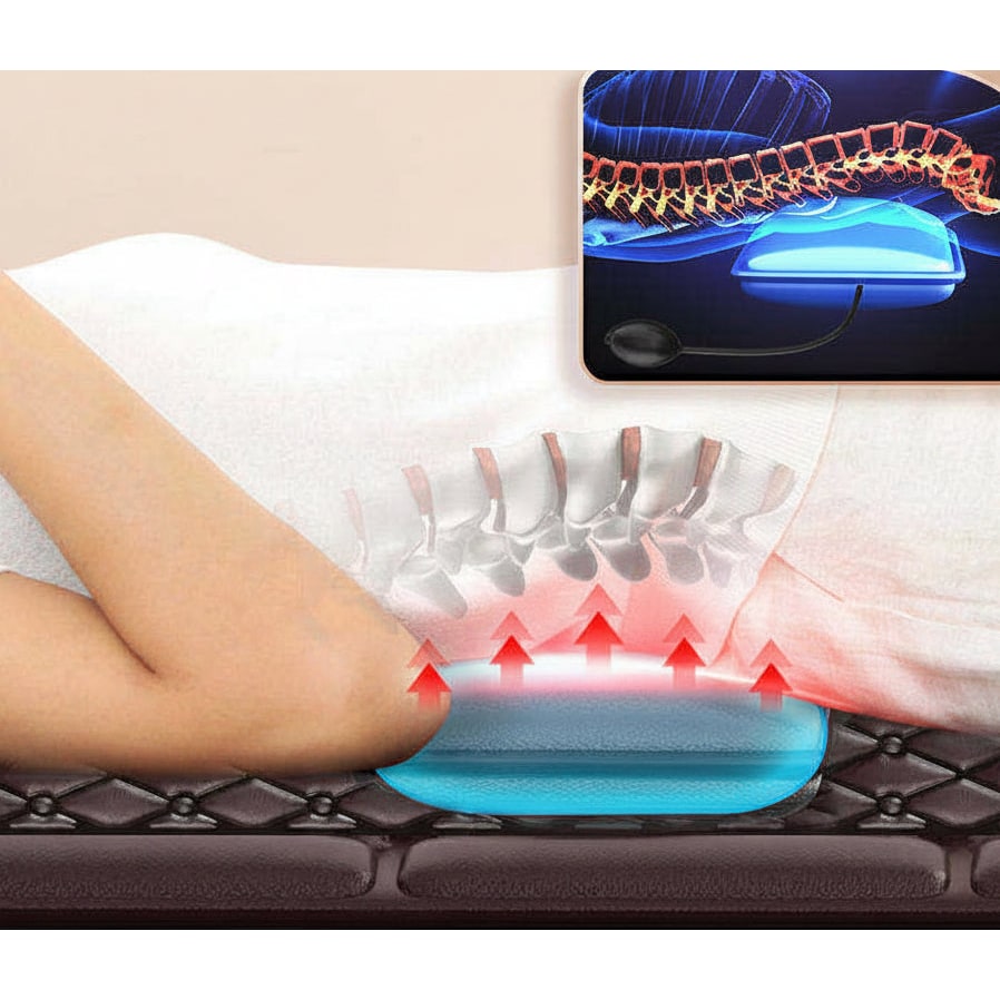 Full Body Massage Mat with Heat, Kneading &amp; Vibration | Grey or Brown, Diamond Quilted | Detachable Foot Massager &amp; Neck Nodes