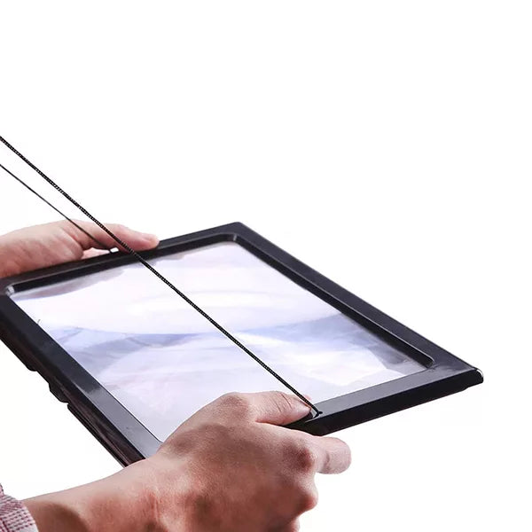 Full Page Magnifying Glass with LED Light | 3x Magnification, Foldable &amp; Hands-Free Stand | Reduces Eye Strain While Reading