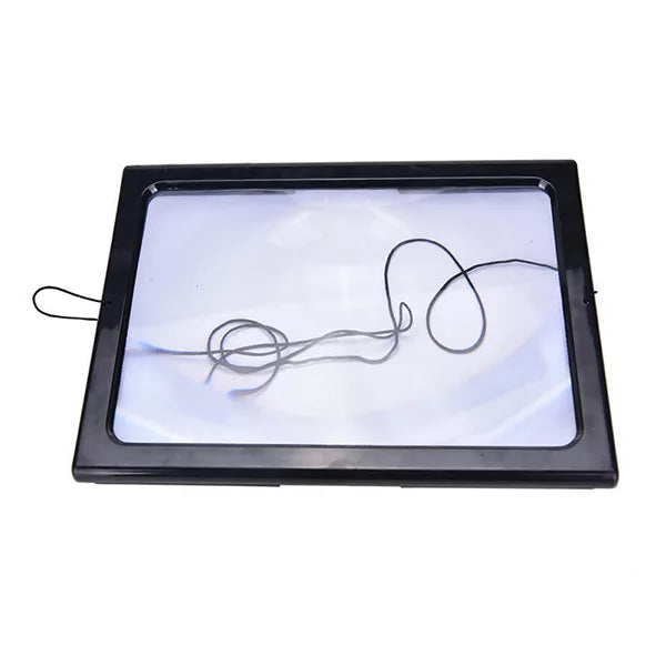Full Page Magnifying Glass with LED Light | 3x Magnification, Foldable &amp; Hands-Free Stand | Reduces Eye Strain While Reading