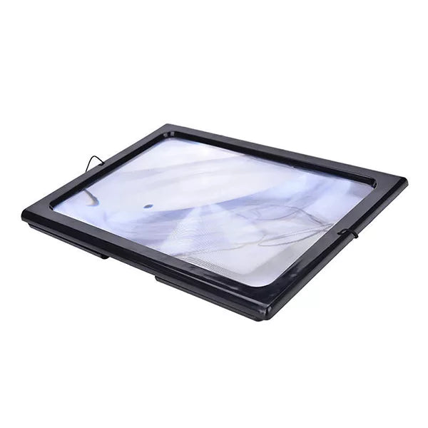 Full Page Magnifying Glass with LED Light | 3x Magnification, Foldable &amp; Hands-Free Stand | Reduces Eye Strain While Reading