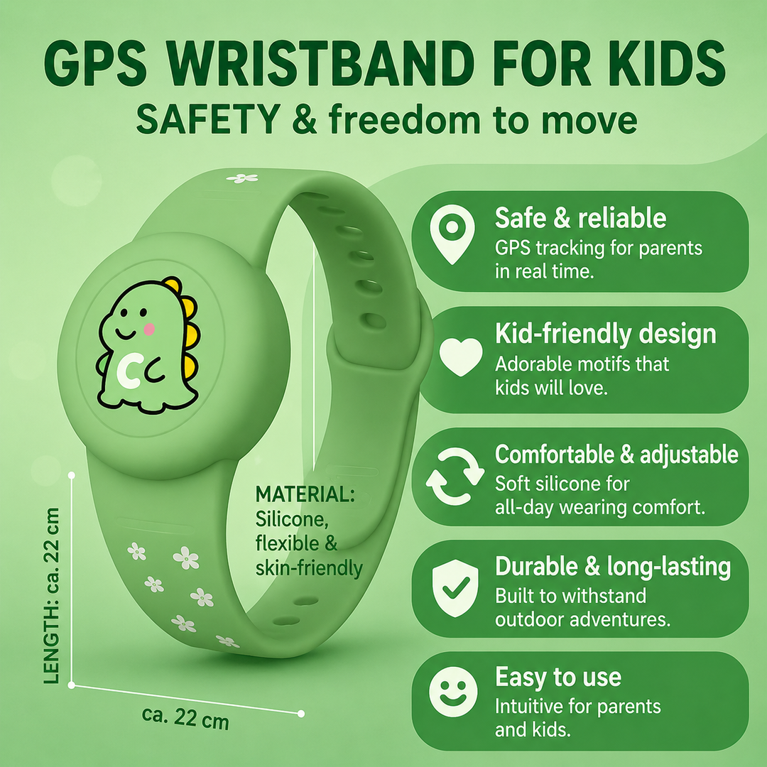 GPS Kids Wristband | Adjustable Silicone Tracker Holder