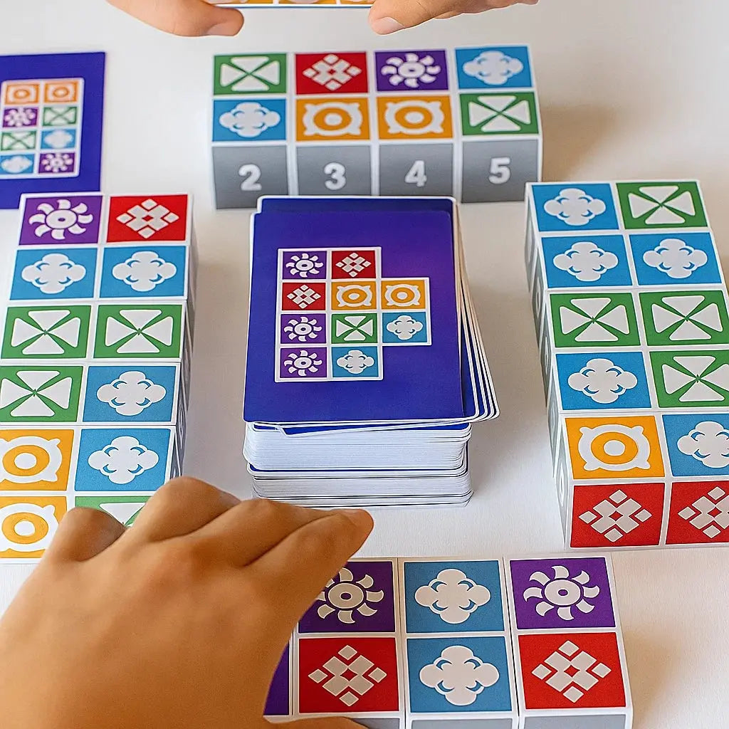 Games Puzzle | Pattern Matching Cubes With Challenge Cards