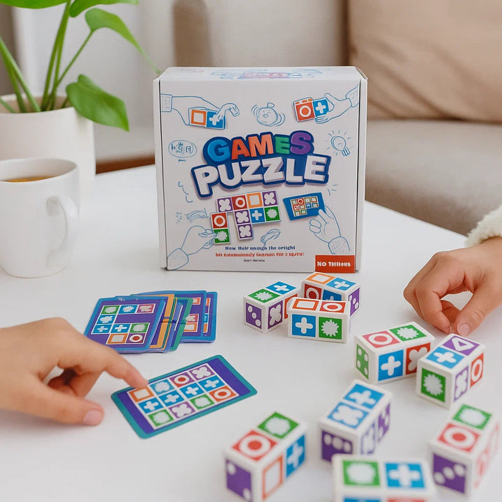 Games Puzzle | Pattern Matching Cubes With Challenge Cards