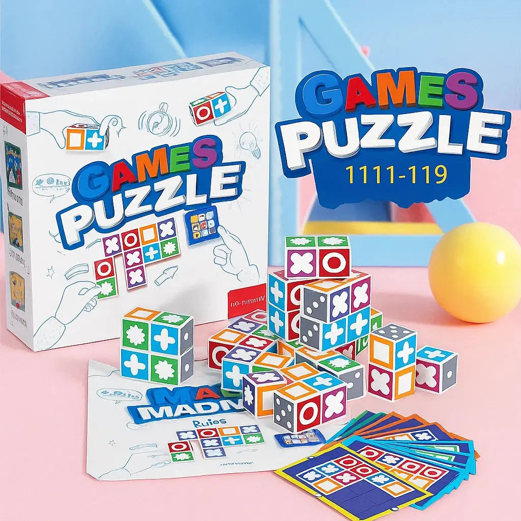 Games Puzzle | Pattern Matching Cubes With Challenge Cards