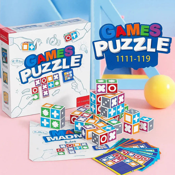 Games Puzzle | Pattern Matching Cubes With Challenge Cards
