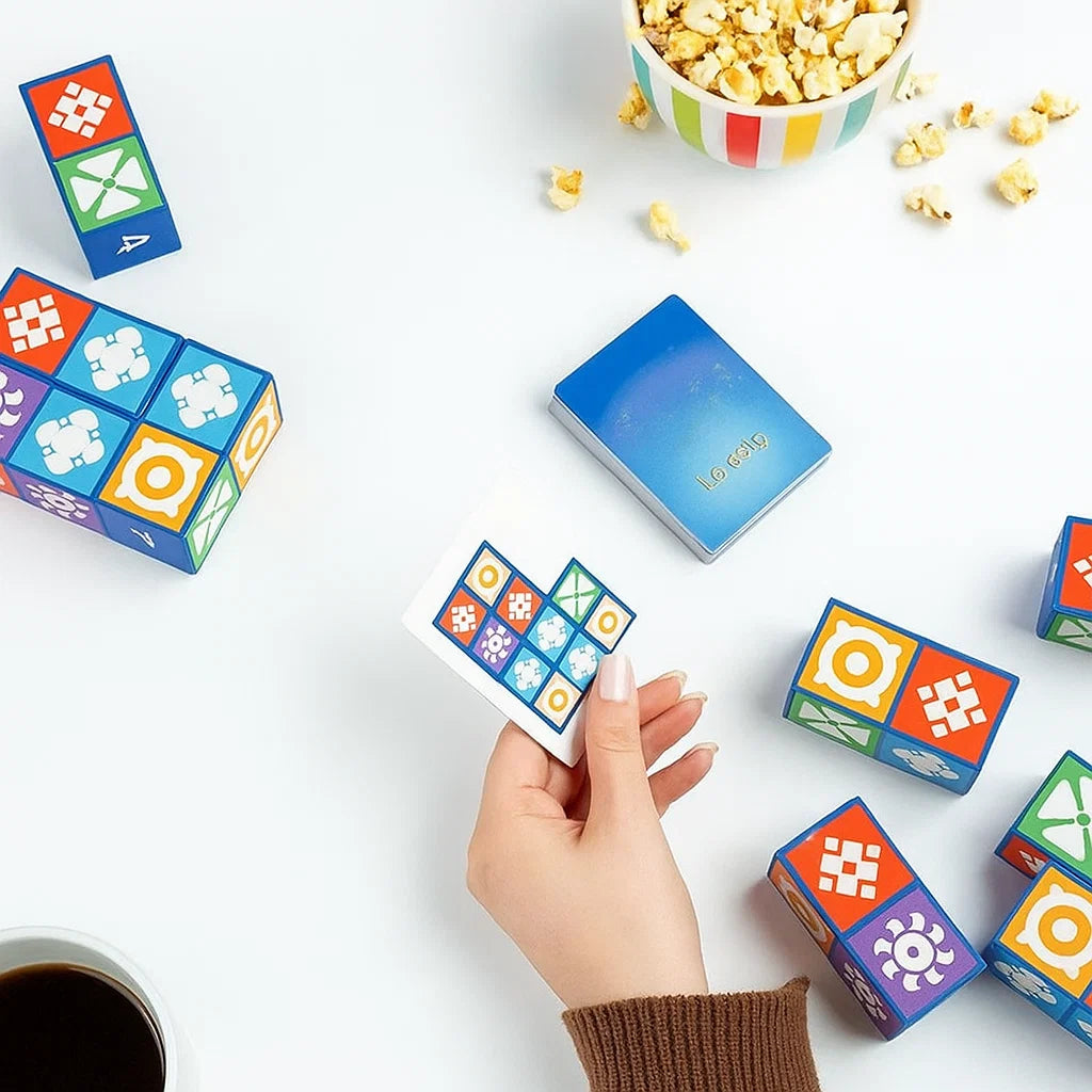 Games Puzzle | Pattern Matching Cubes With Challenge Cards