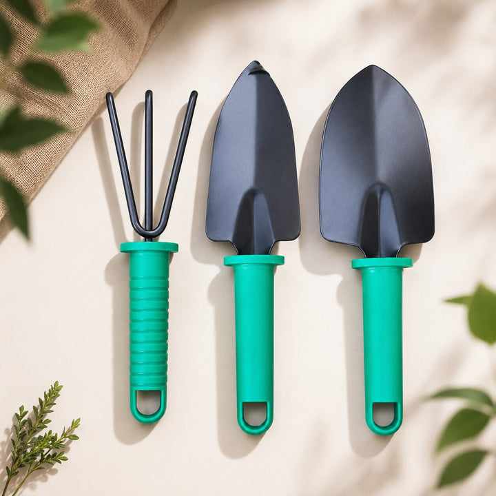 Garden Tool Set Stainless Steel | 10 Pieces with Hard Case | Rust-Resistant Heads, Ergonomic ABS Grips, Portable