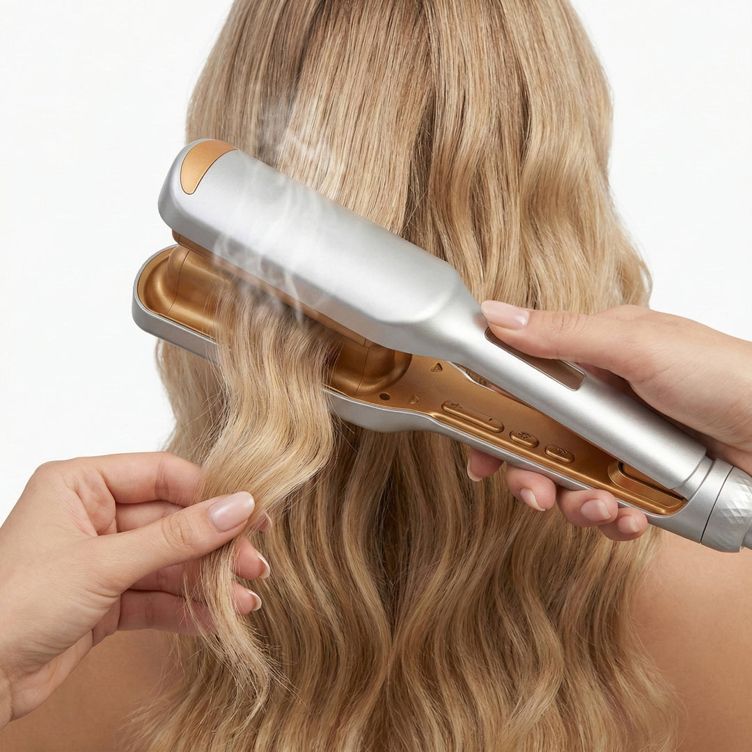 Hair Waver with Dual Barrel Design | 50 Million Ion Ceramic Coating | 10 Min Quick Wave, Smart Timer, 5 Heat Settings 1