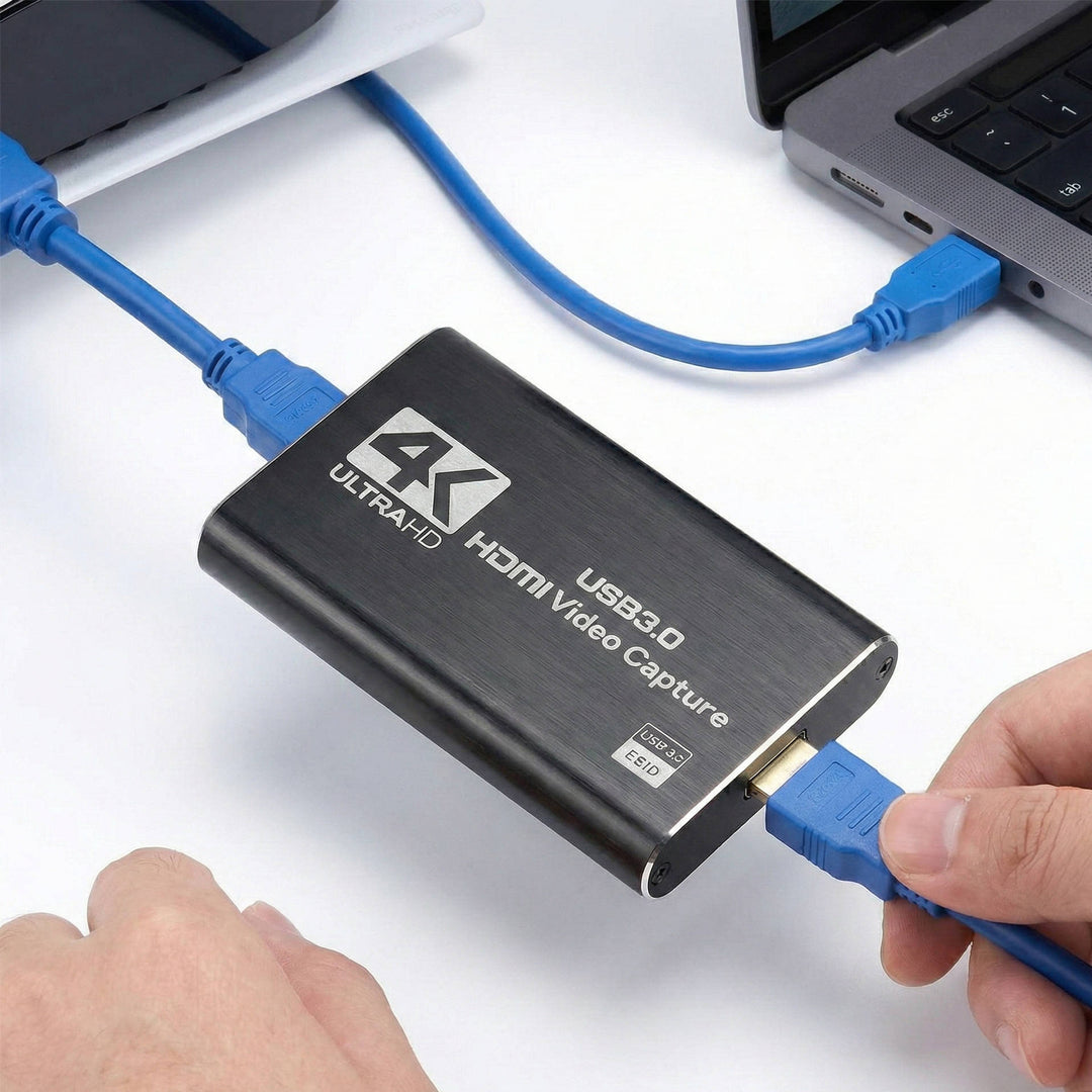 4K HDMI Capture Card USB 3.0 | 1080p 60fps Zero Latency Passthrough | Plug and Play for PS5 Xbox Switch PC Mac 1