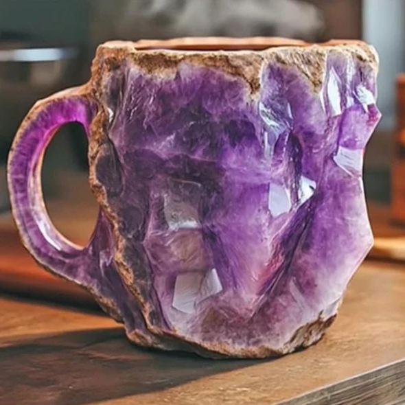 Geode Style Coffee Mug | Novelty Textured Drinkware | Unique Everyday Cup for Coffee, Tea, Hot Chocolate & More