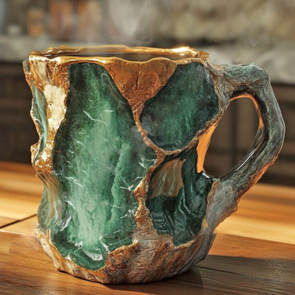 Geode Style Coffee Mug | Novelty Textured Drinkware | Unique Everyday Cup for Coffee, Tea, Hot Chocolate & More