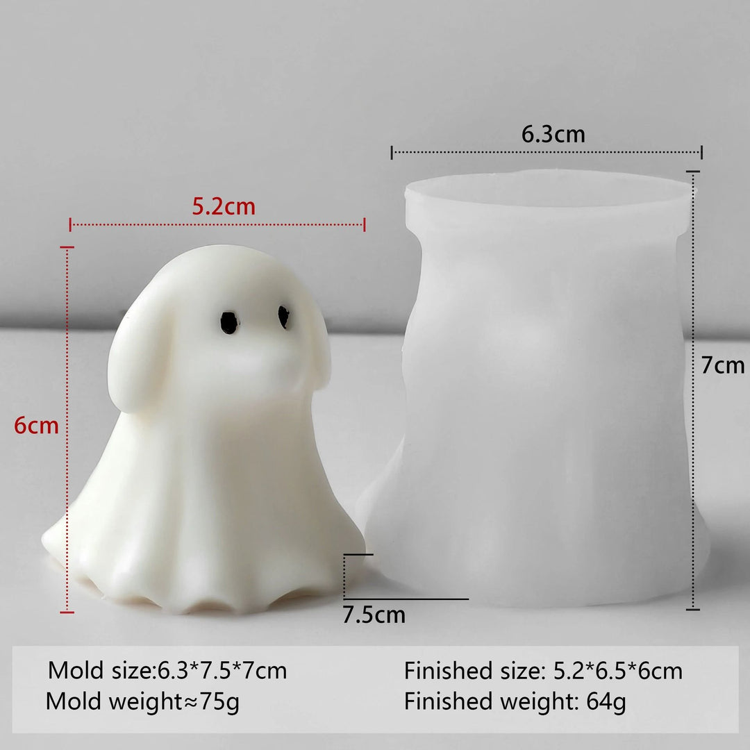 Ghost Candle Silicone Mould Halloween | Reusable Flexible Design | Heat Resistant for Wax, Resin, Soap and Clay Crafts