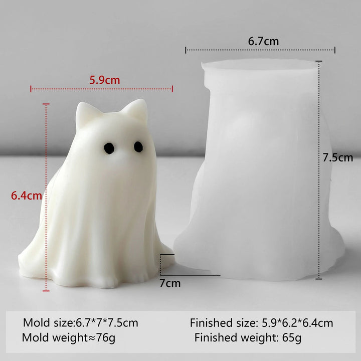 Ghost Candle Silicone Mould Halloween | Reusable Flexible Design | Heat Resistant for Wax, Resin, Soap and Clay Crafts