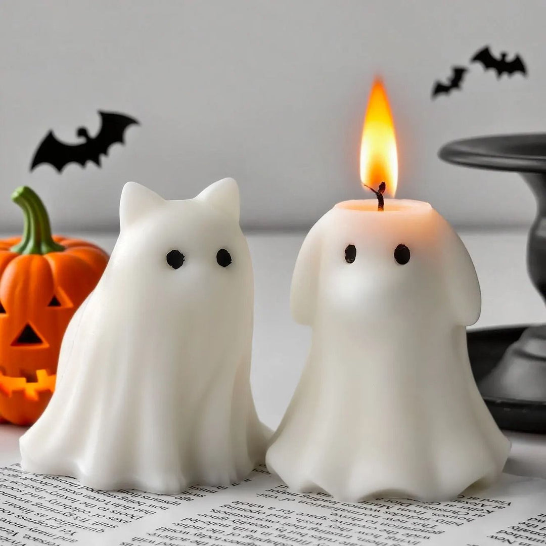 Ghost Candle Silicone Mould Halloween | Reusable Flexible Design | Heat Resistant for Wax, Resin, Soap and Clay Crafts