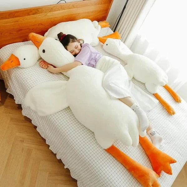 Giant Goose Plush Pillow | Reinforced Stitching, PP Cotton Filling | Body Pillow, Sofa Cushion, Sleeping Partner