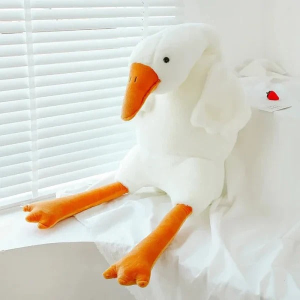 Giant Goose Plush Pillow | Reinforced Stitching, PP Cotton Filling | Body Pillow, Sofa Cushion, Sleeping Partner