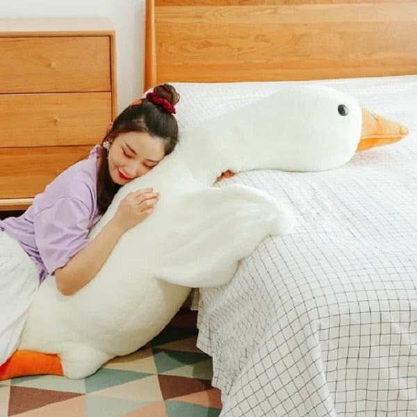 Giant Goose Plush Pillow | Reinforced Stitching, PP Cotton Filling | Body Pillow, Sofa Cushion, Sleeping Partner