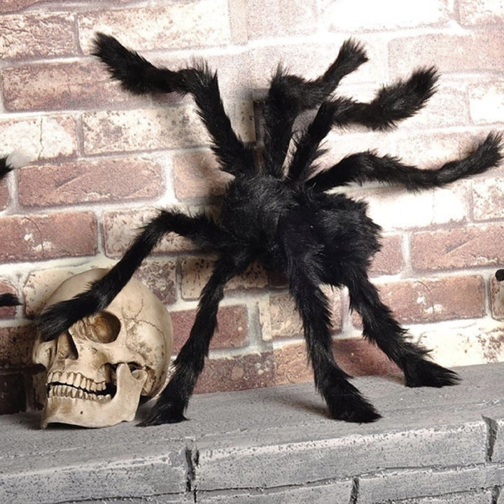 Giant Halloween Spider Decoration | Hairy Body, Bendable Legs &amp; Red Eyes | Weather-Resistant Indoor Outdoor Decor