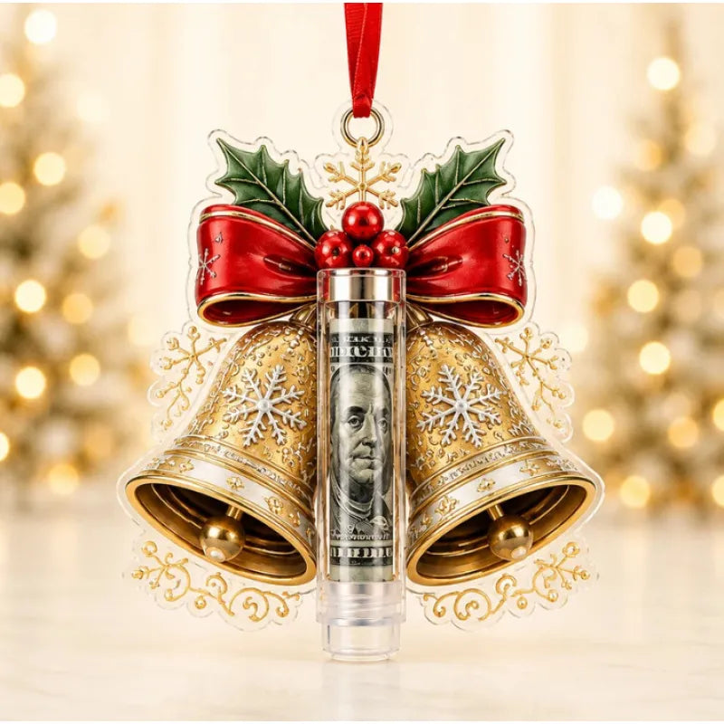 Gift Box Ornament Hanging Christmas Tree Festive with Hidden Compartment