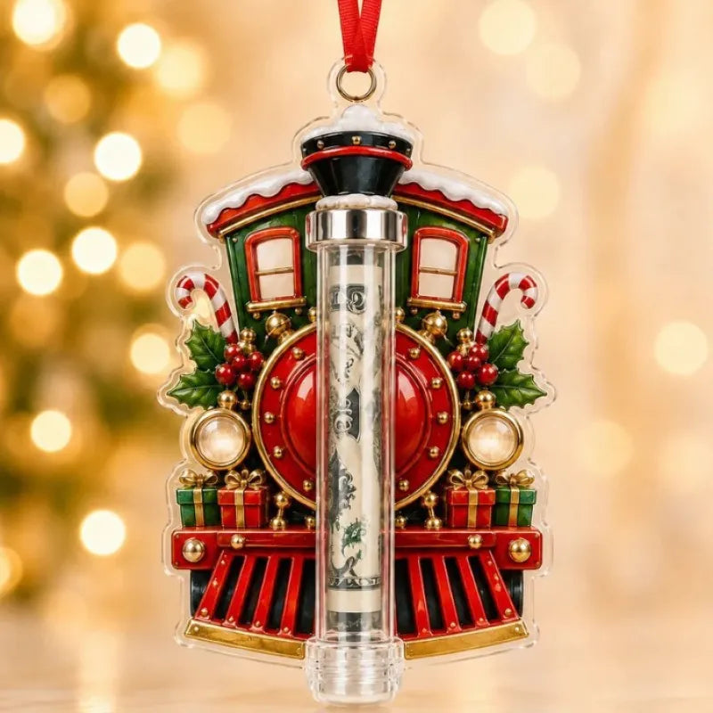 Gift Box Ornament Hanging Christmas Tree Festive with Hidden Compartment