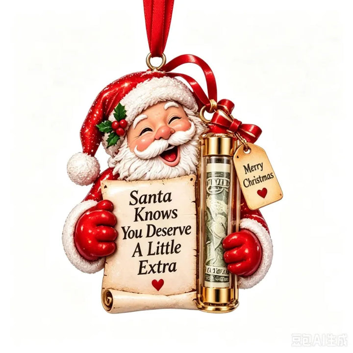 Gift Box Ornament Hanging Christmas Tree Festive with Hidden Compartment