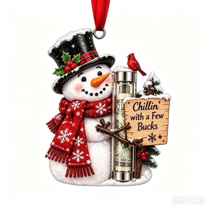 Gift Box Ornament Hanging Christmas Tree Festive with Hidden Compartment