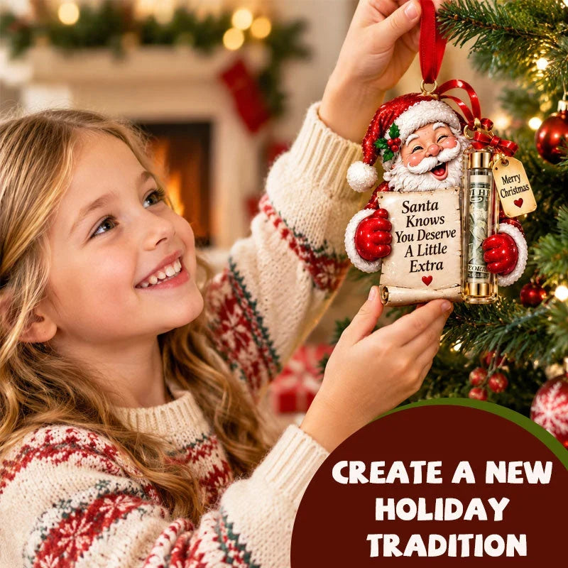 Gift Box Ornament Hanging Christmas Tree Festive with Hidden Compartment