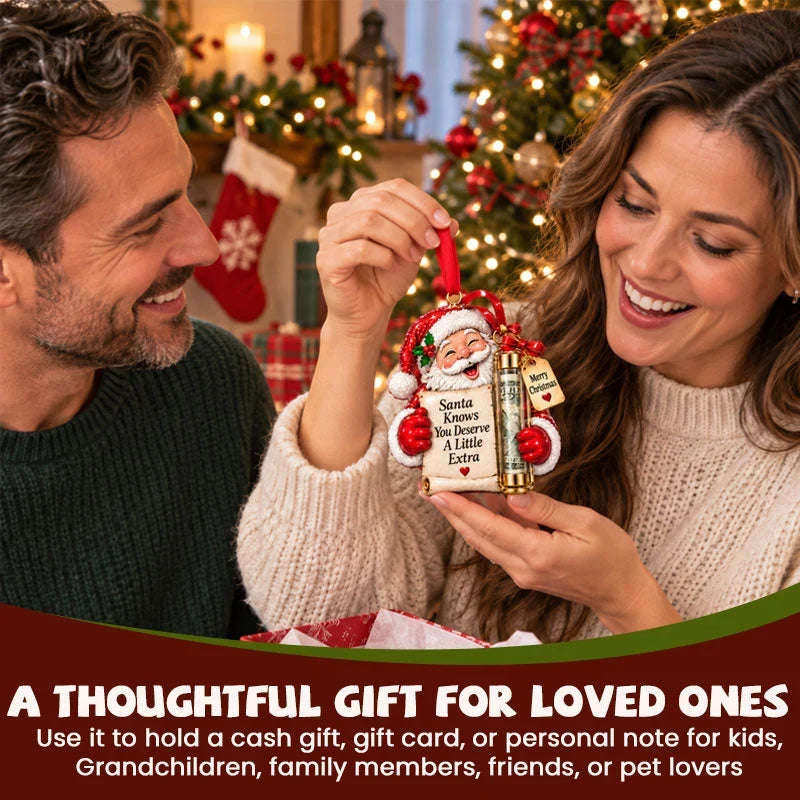 Gift Box Ornament Hanging Christmas Tree Festive with Hidden Compartment