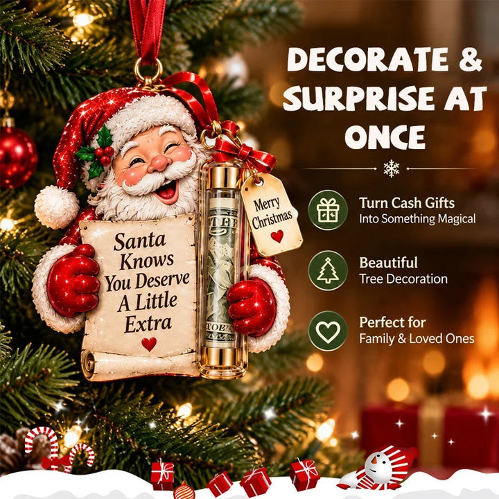 Gift Box Ornament Hanging Christmas Tree Festive with Hidden Compartment