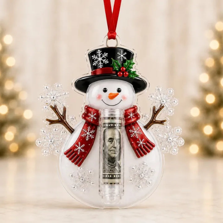 Gift Box Ornament Hanging Christmas Tree Festive with Hidden Compartment