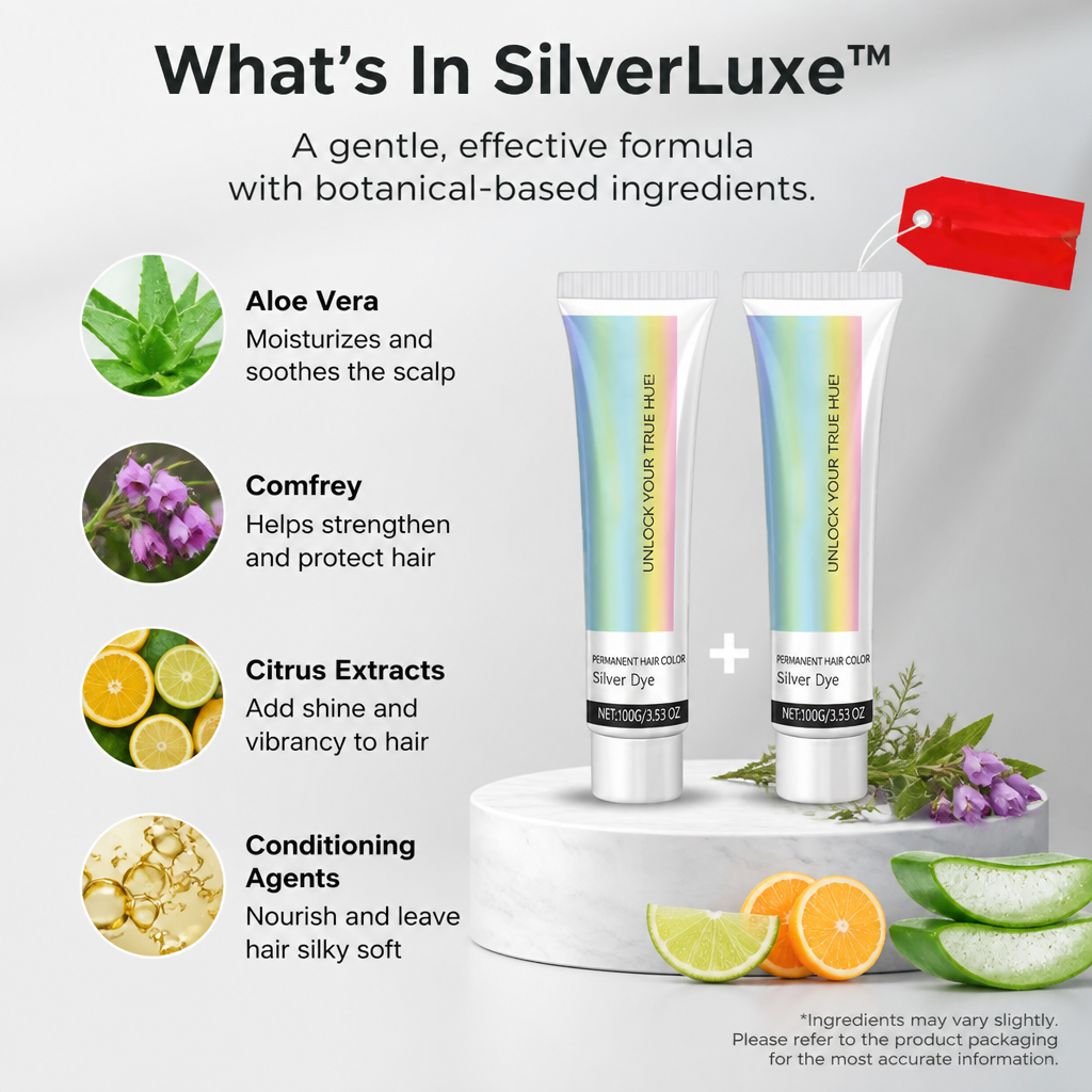 Grey-Blending Silver Hair Colour | Ammonia-Free with Aloe Vera, Comfrey &amp; Citrus | Builds Brighter Silver With Every Use