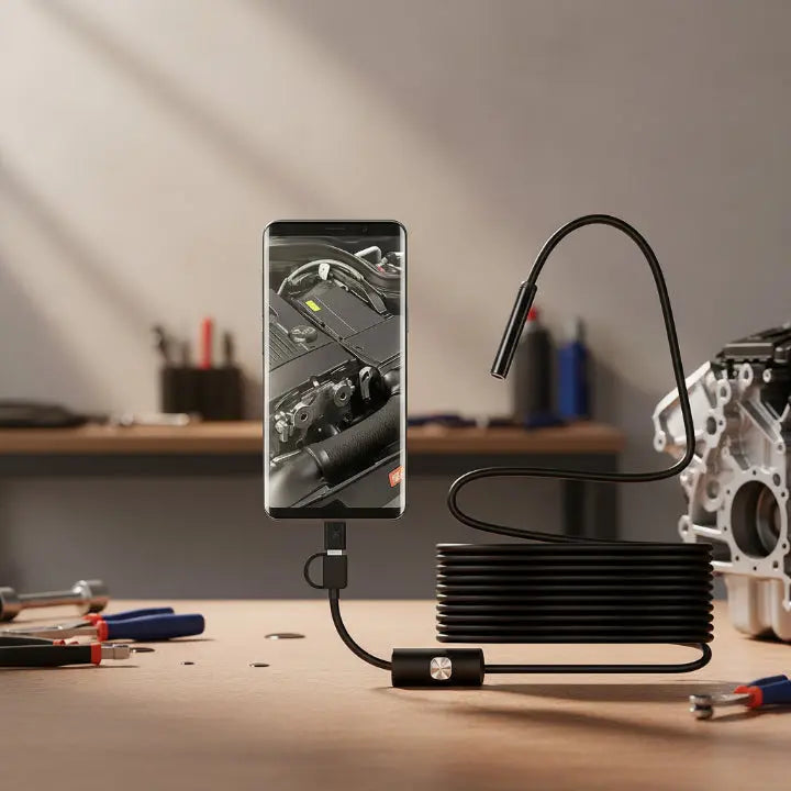 HD Endoscope Camera | Plug & Play Borescope Inspection Camera for Phone