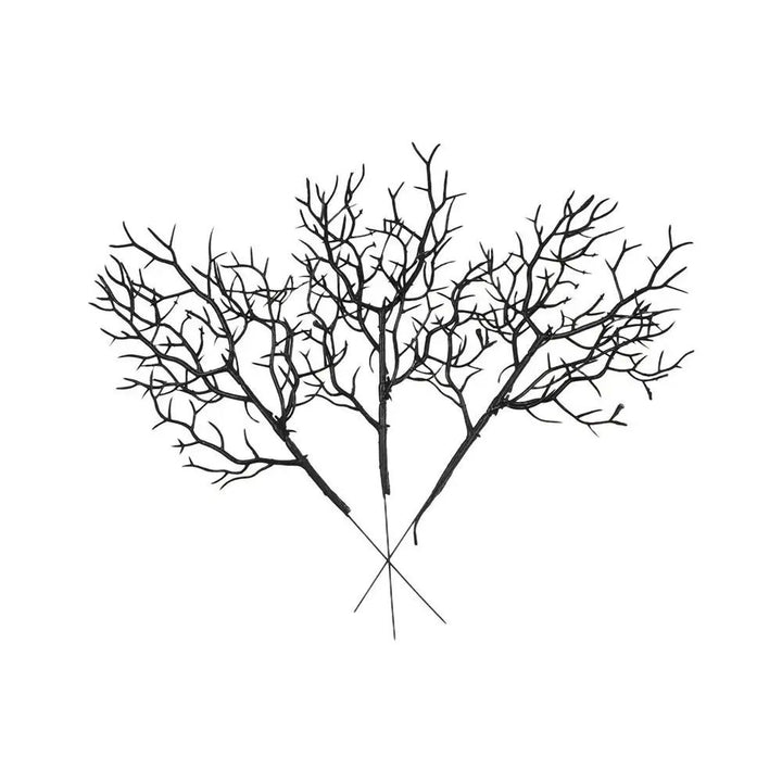 Halloween Black Branches Gothic Decor | 5-Piece Set for Vases and Centerpieces | Reusable Plastic Twig Branches for Table Displays