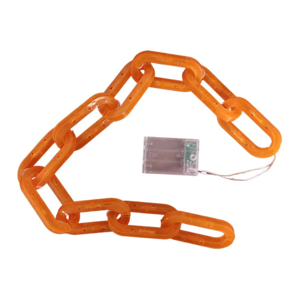Halloween Chain String Lights | Linked Loops, Warm Glow