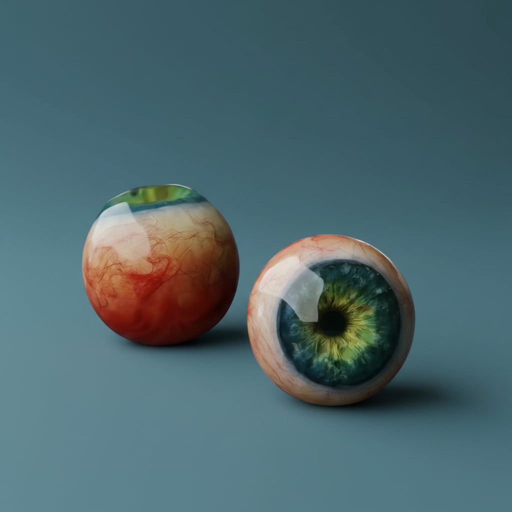Halloween Eyeball Decoration | Glossy Realistic Iris Design | Reusable Prop with Stand for Haunted House Displays