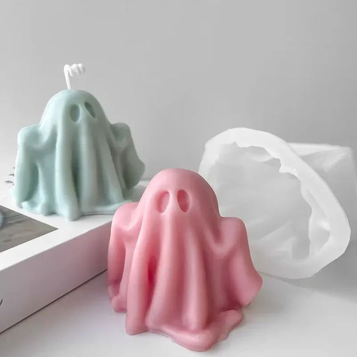 Halloween Ghost Silicone Candle Mould | Reusable for Wax, Resin, Plaster and Soap Crafts | Flexible, Easy-Release Design