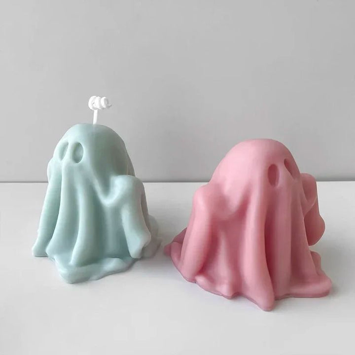 Halloween Ghost Silicone Candle Mould | Reusable for Wax, Resin, Plaster and Soap Crafts | Flexible, Easy-Release Design