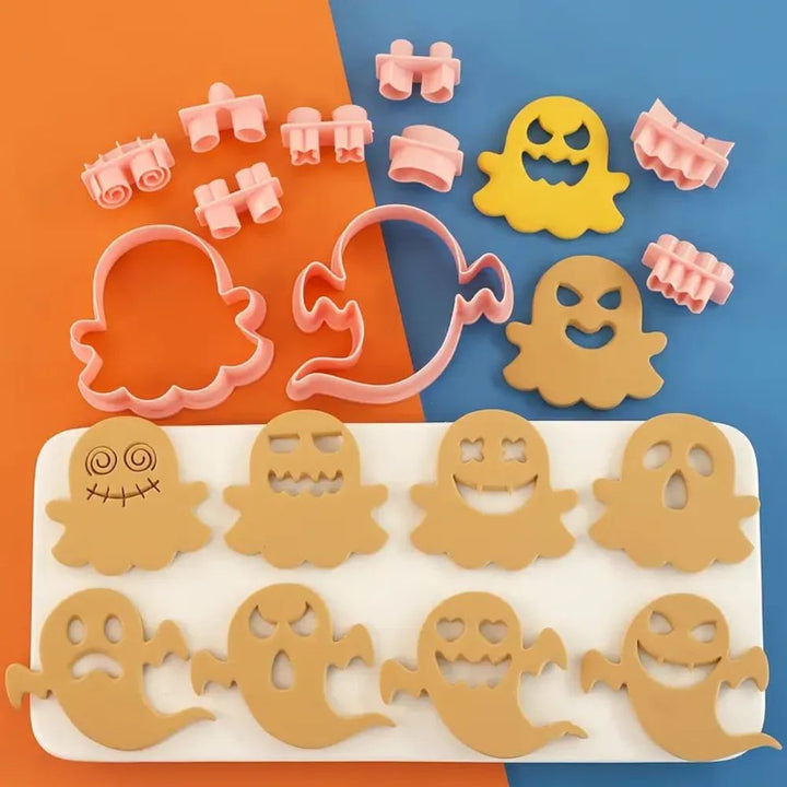 Halloween Mini Cookie Cutter Set | Pumpkin, Skull &amp; Ghost Shapes | Stainless Steel Fondant &amp; Icing Decoration Cutters