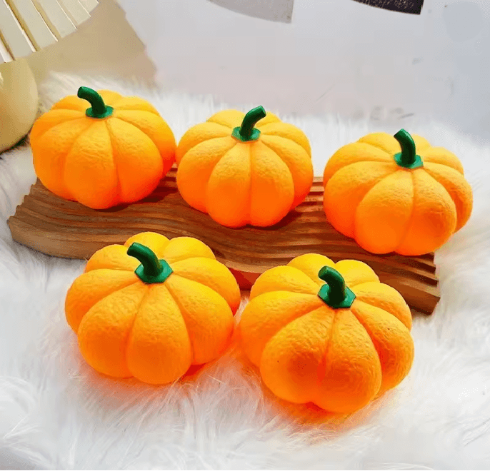 Halloween Pumpkin LED Night Light | Battery-Powered Portable Lantern | Warm Cordless Glow for Kids Rooms and Parties