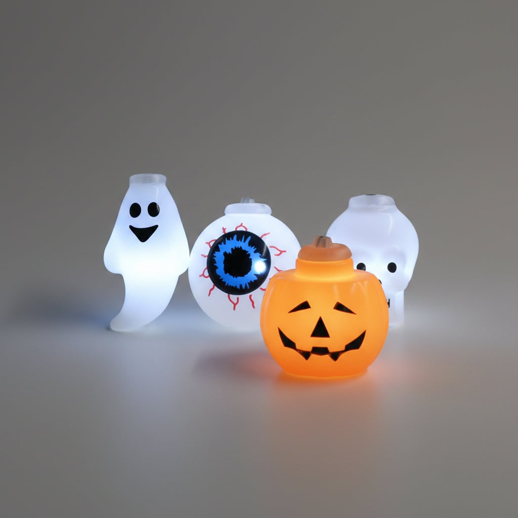 Halloween String Lights Battery LED | Pumpkin, Ghost, Skull, Eyeball Covers | Weatherproof Indoor & Outdoor Use