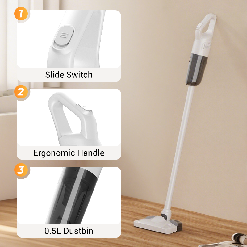 Handheld Cordless Vacuum Cleaner | High-Suction Power for Home, Car and Office | Lightweight Cord-Free Design for Quick Cleanup