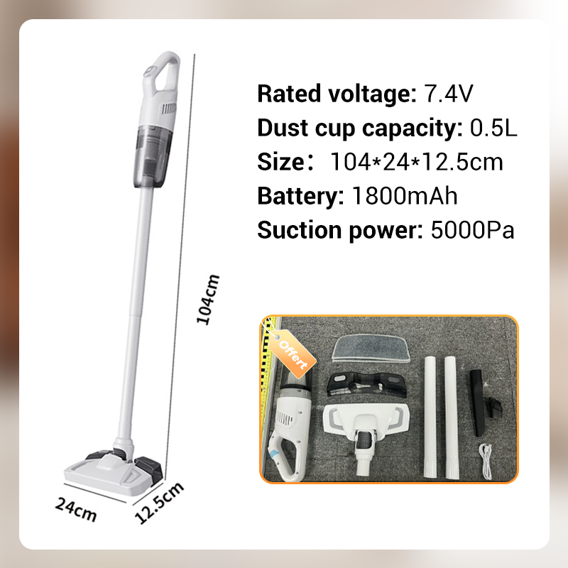 Handheld Cordless Vacuum Cleaner | High-Suction Power for Home, Car and Office | Lightweight Cord-Free Design for Quick Cleanup