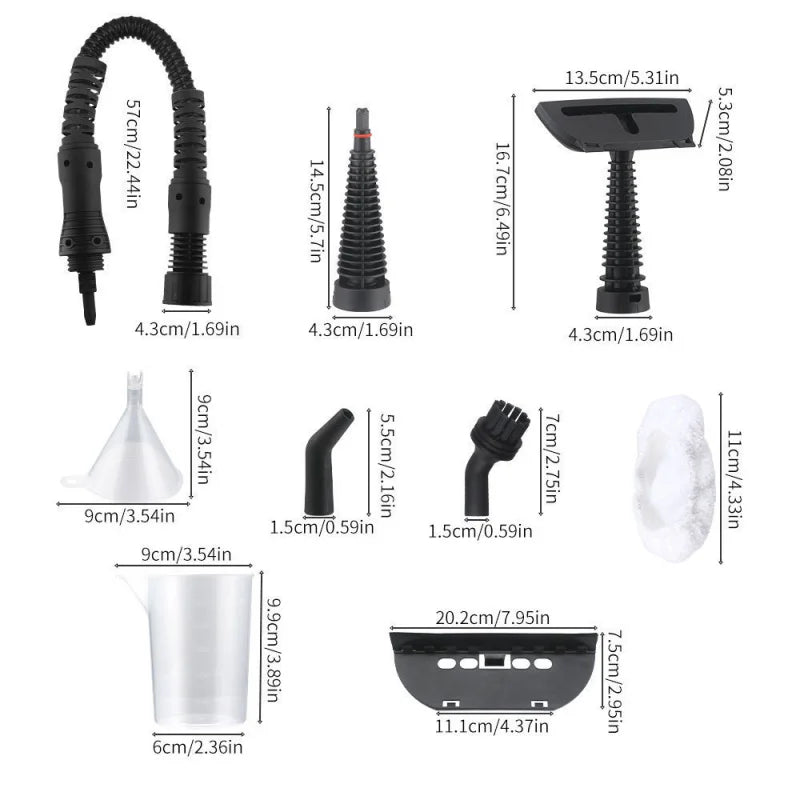 Handheld Steam Cleaner High-Pressure No Chemicals with 12 Accessories