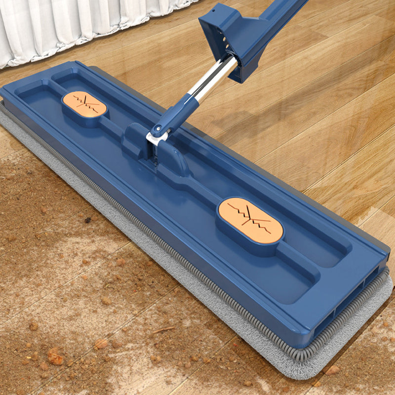 Hands-Free Mop Microfiber, 54-Inch Handle | Blue or White, 2/4/6 Pads | Self-Wringing, No Hands in Dirty Water