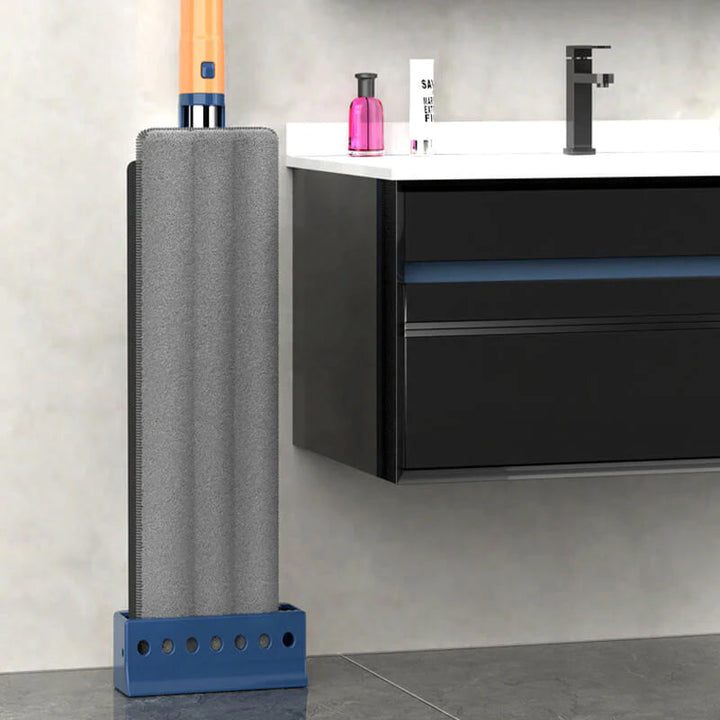 Hands-Free Mop Microfiber, 54-Inch Handle | Blue or White, 2/4/6 Pads | Self-Wringing, No Hands in Dirty Water