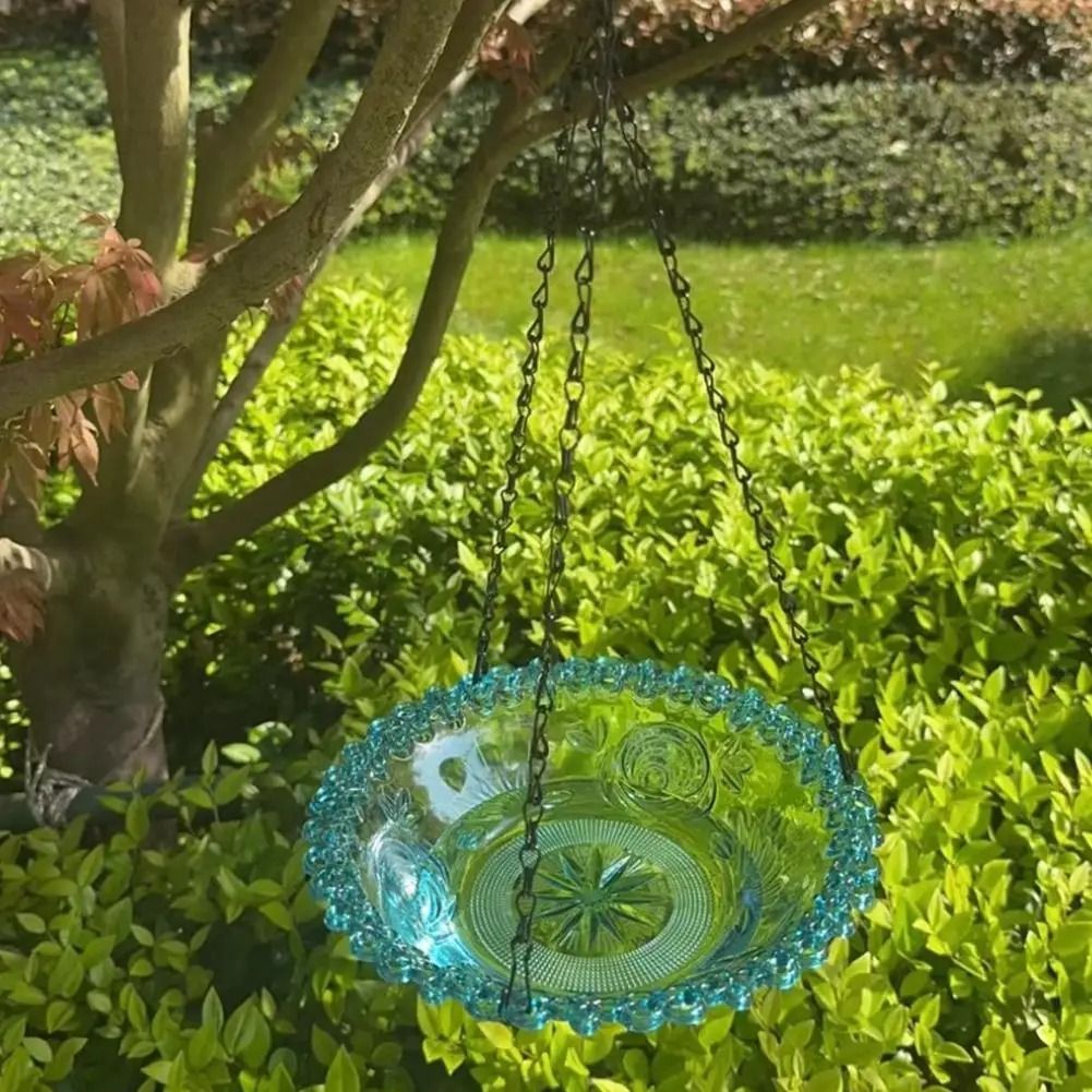Hanging Bird Feeder Weather Resistant Garden Patio Tray