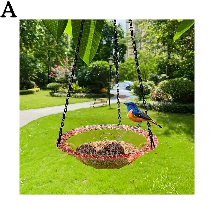 Hanging Bird Feeder Weather Resistant Garden Patio Tray